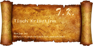 Tisch Krisztina névjegykártya